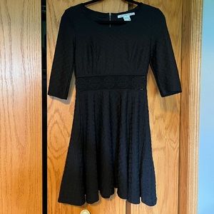 American Rag black dress with lace belt, size: medium